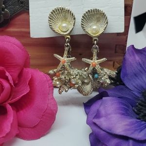 Vintage ocean themed earrings